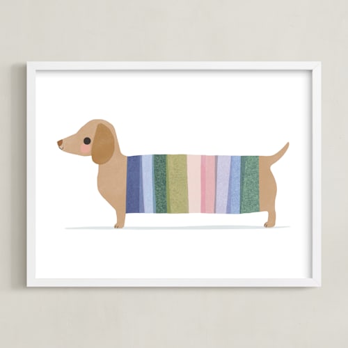 This is a candy kids wall art by Karidy Walker called colorful dog