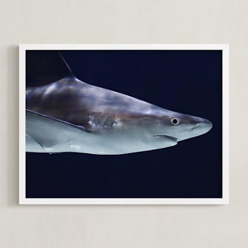 This is a steel blue kids wall art by Hollie Renner Photography called deep blue