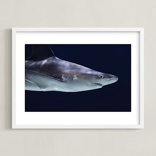 This is a steel blue kids wall art by Hollie Renner Photography called deep blue