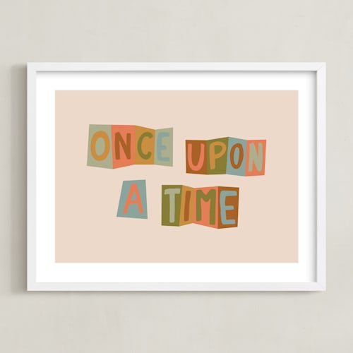 This is a olive kids wall art by Inkblot Design called once upon a time