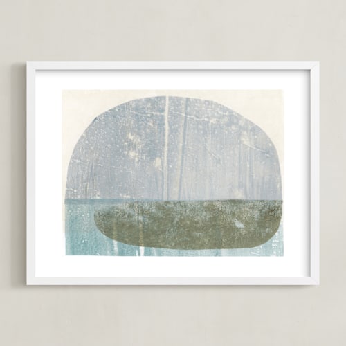 This is a lake blue kids wall art by Jennifer Daily called water's edge