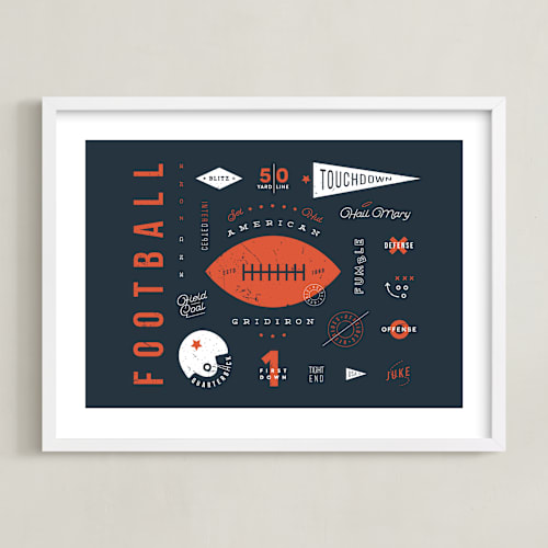 This is a tiger kids wall art by Dana Beckwith called american football vocab