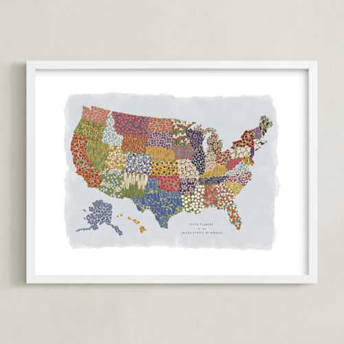 This is a provincial kids wall art by Jenna Holcomb called usa in bloom
