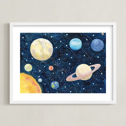 This is a deep space art by Alexandra Dzh called solar system