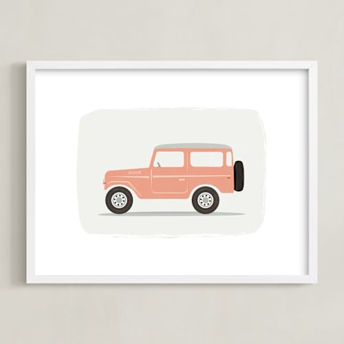 This is a peach art by Karidy Walker called vintage land cruiser