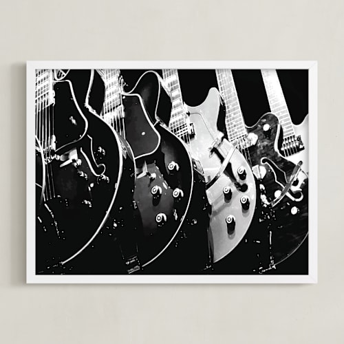 This is a black art with standard by Jason called guitars, monochrome