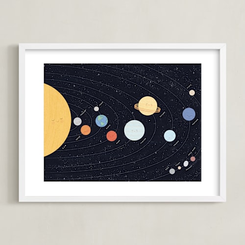 This is a navy art by Sabrin Deirani called our beautiful universe