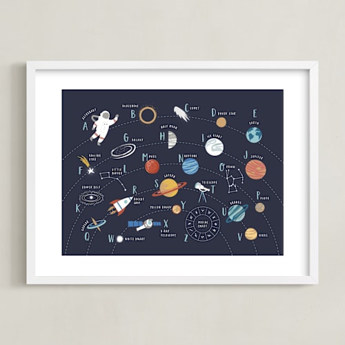 This is a space art by Teju Reval called space alphabet