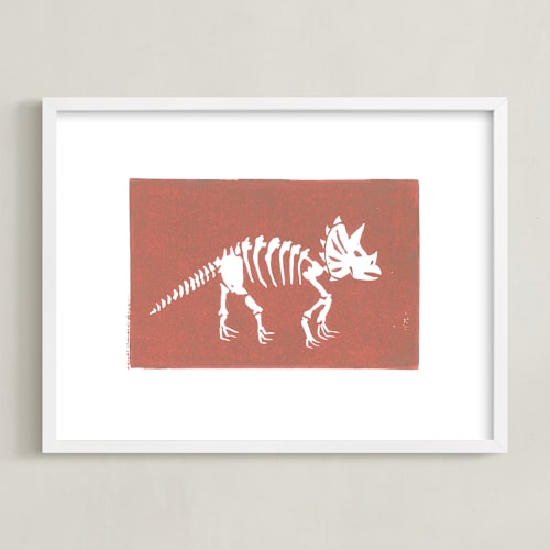 This is a triceratops art by Teju Reval called dino fossils ii