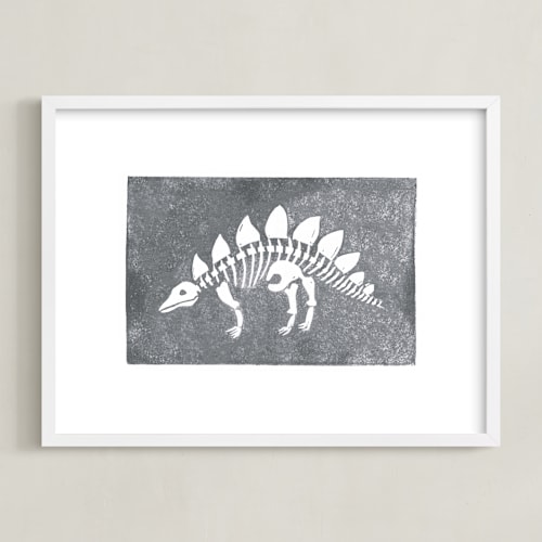 This is a stegosaurus art by Teju Reval called dino fossils iii