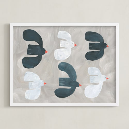 This is a driftwood taupe art with standard by Alicia Abla called soar