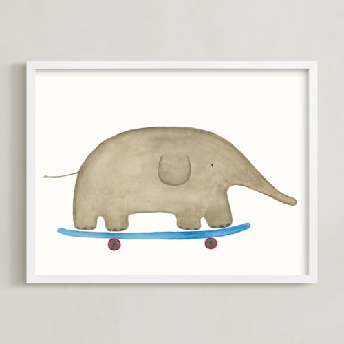 This is a blue art by Francisca Reyes called fast riders i