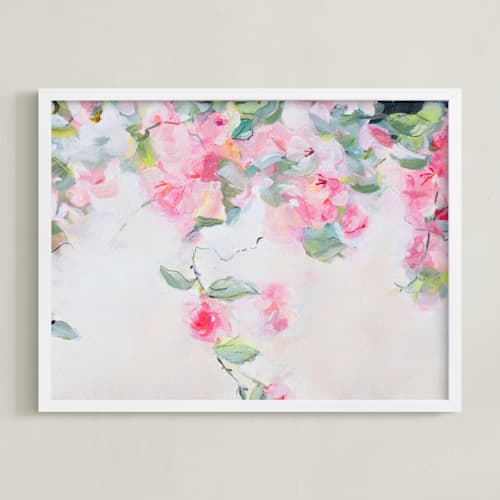 This is a floral pink art with standard by Arohika Verma called enchanted garden 2