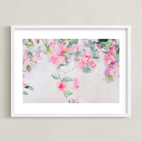 This is a floral pink art by Arohika Verma called enchanted garden 2