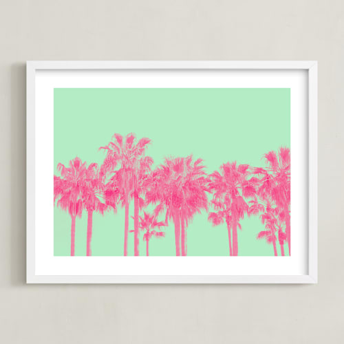 This is a mint art with standard by Enric called palms in colors
