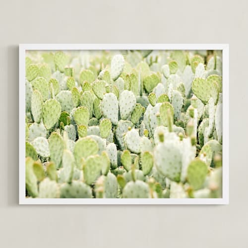 This is a cactus green art by Kristi Jackson called cactus gathering