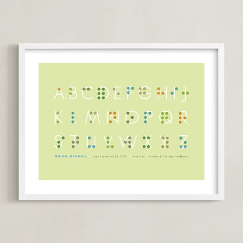 This is a grass nursery wall art by Jennifer Wick called seen and understood