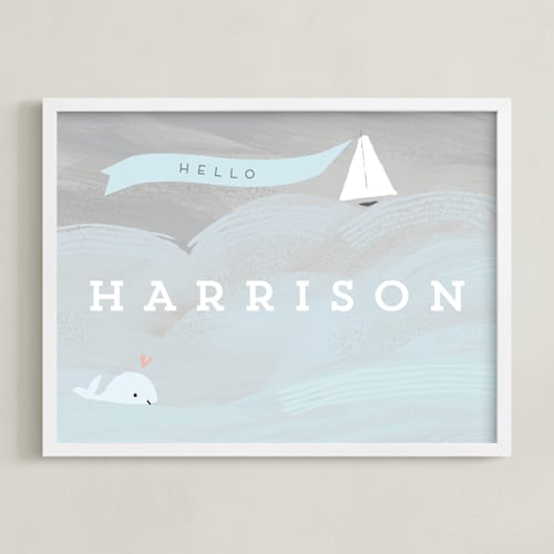 This is a wintermint nursery wall art by Lori Wemple called sailor