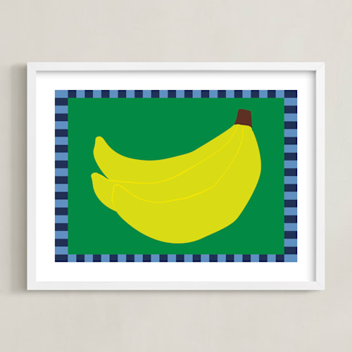 This is a grass nursery wall art with standard by Jennifer Lew called fruits 2