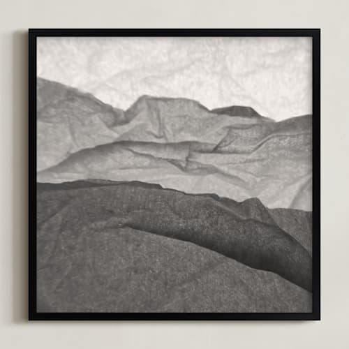 This is a charcoal art by Shannon Kohn called paper napkin panorama iii