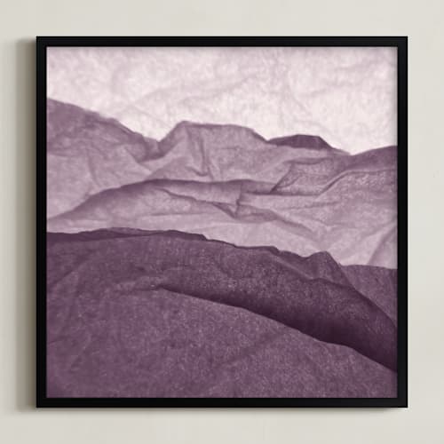 This is a aubergine art with standard by Shannon Kohn called paper napkin panorama iii