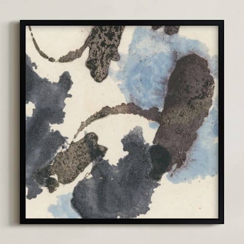 This is a light blue art by Renée Stramel called amorphous 1