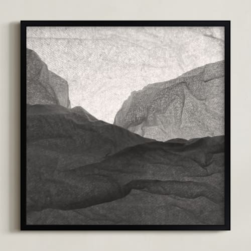 This is a charcoal art by Shannon Kohn called paper napkin panorama i