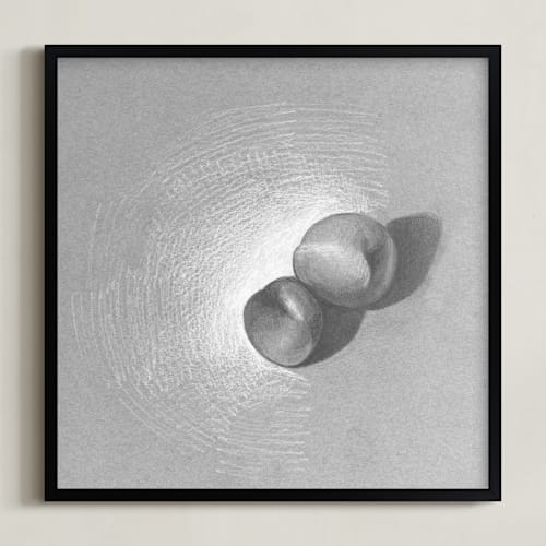 This is a silver art by Meghan Lacey called two peaches