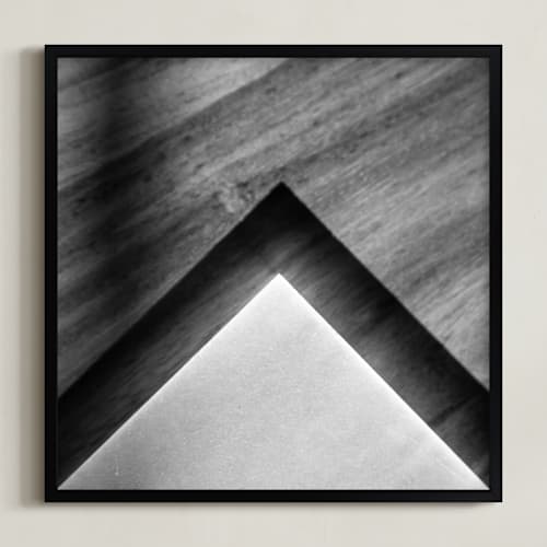 This is a shades grey art by Van Tsao called shadow geometry #2