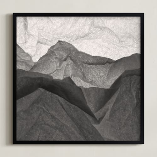 This is a charcoal art by Shannon Kohn called paper napkin panorama ii
