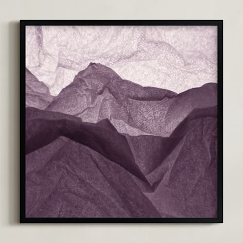 This is a aubergine art with standard by Shannon Kohn called paper napkin panorama ii