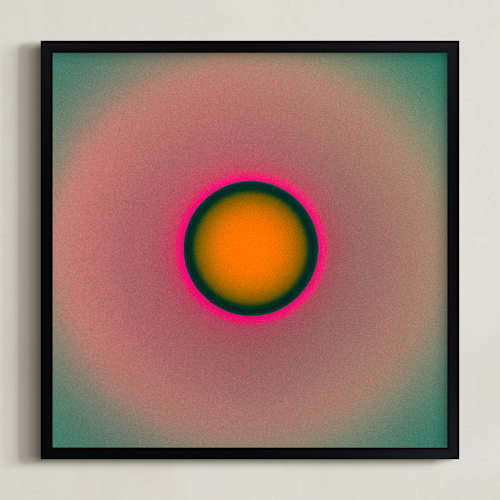 This is a rainbow sky art by Arash Fattahi Acosta called sun in the dust. variations 2
