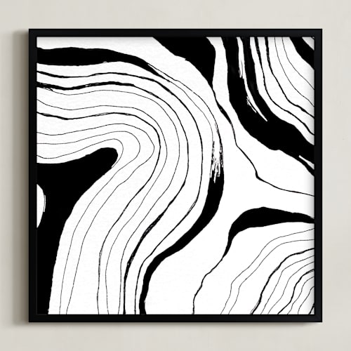 This is a india ink art by Hannah Lipking called story lines