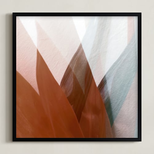 This is a orange rust art with standard by Tania Medeiros called papel