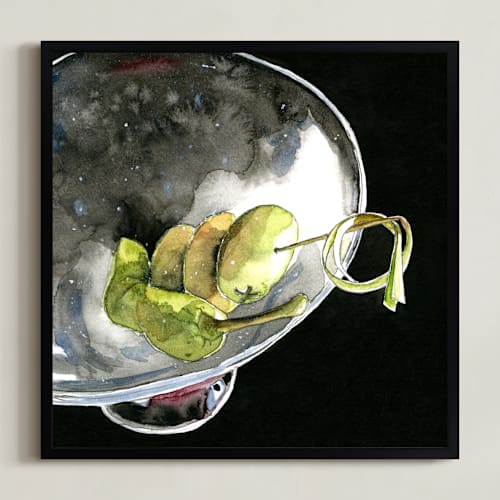 This is a olive green art with standard by Stick and Petal called martini