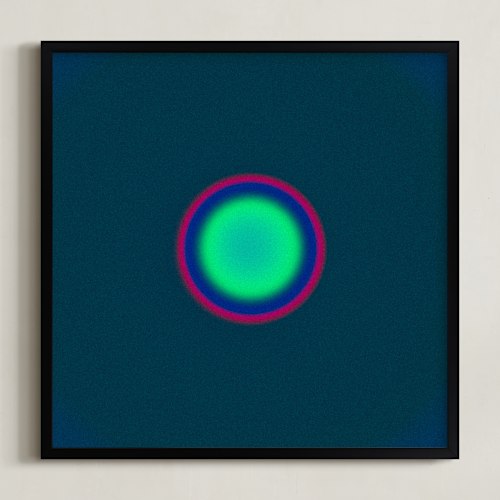 This is a deep sea green dot art with standard by Arash Fattahi Acosta called sun in the dust. variations 23