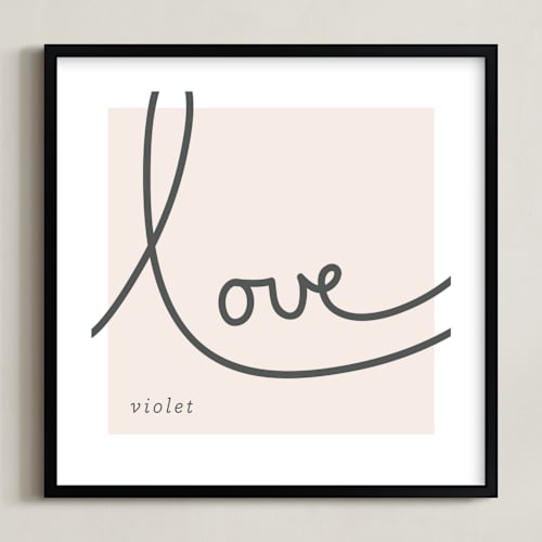 This is a pretty in pink nursery wall art by Erin Pescetto called sweet sophistication