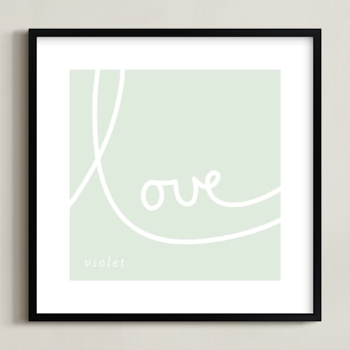 This is a mint nursery wall art by Erin Pescetto called sweet sophistication