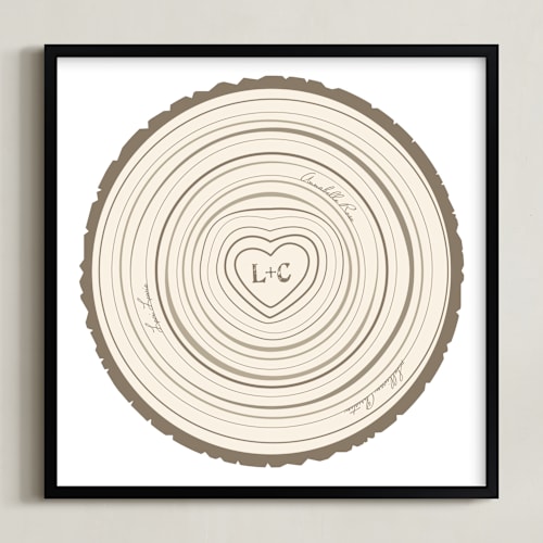 This is a bark nursery wall art by Jessie Steury called family tree rings