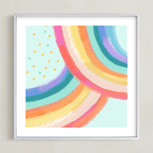 Rainbow Mint color: Framed