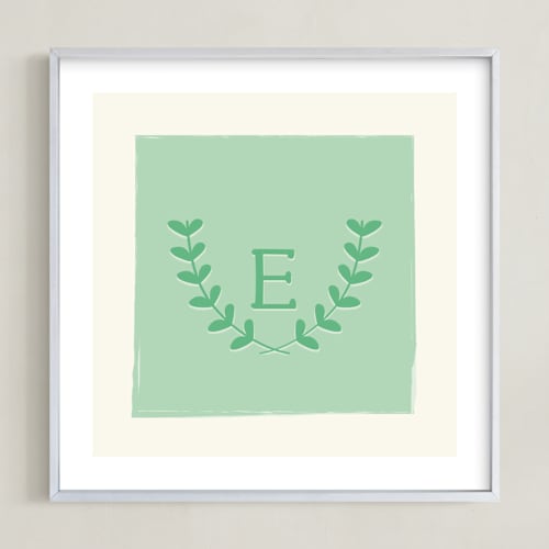 This is a seafoam nursery wall art by Kim Dietrich Elam called laurel