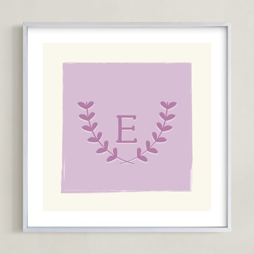 This is a lilac nursery wall art by Kim Dietrich Elam called laurel