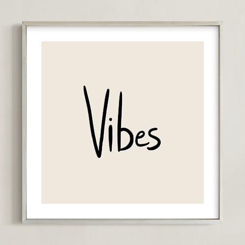 This is a off white art by Erika Firm called vibes