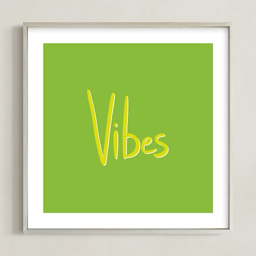 This is a brat green art by Erika Firm called vibes