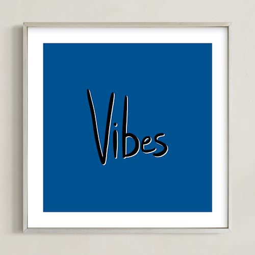 This is a capri blue art by Erika Firm called vibes