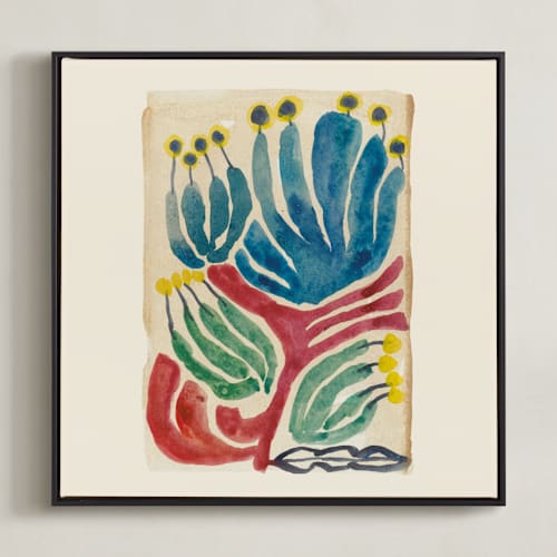 This is a brick red art with standard by Catilustre called magical plants n.2