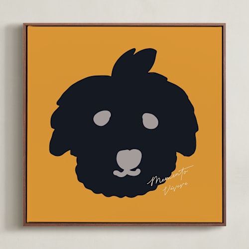 This is a chic mustard art by Jeje called live in the moment