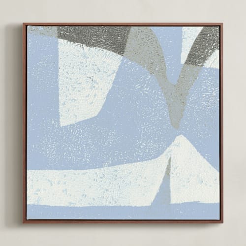 This is a cornflower blue art with standard by Carrie Moradi called tumbling 3