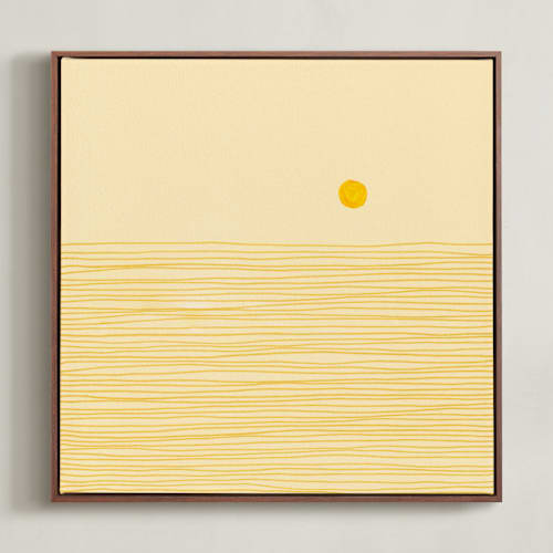 This is a buttercream kids wall art by Pippa Shaw called golden reflections