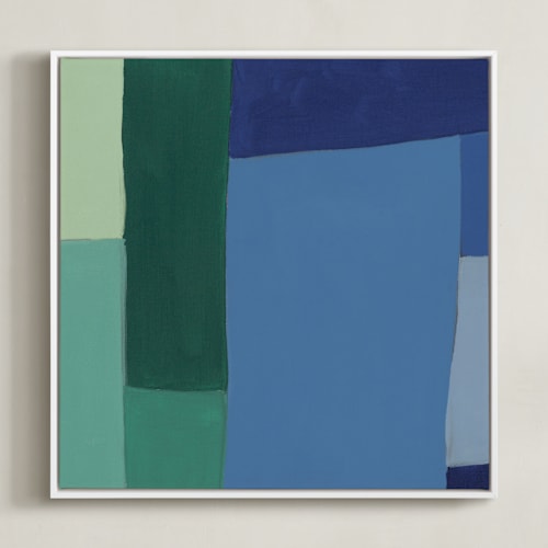 This is a blue art with standard by Anna Veit Nowak called structured rainbow 3